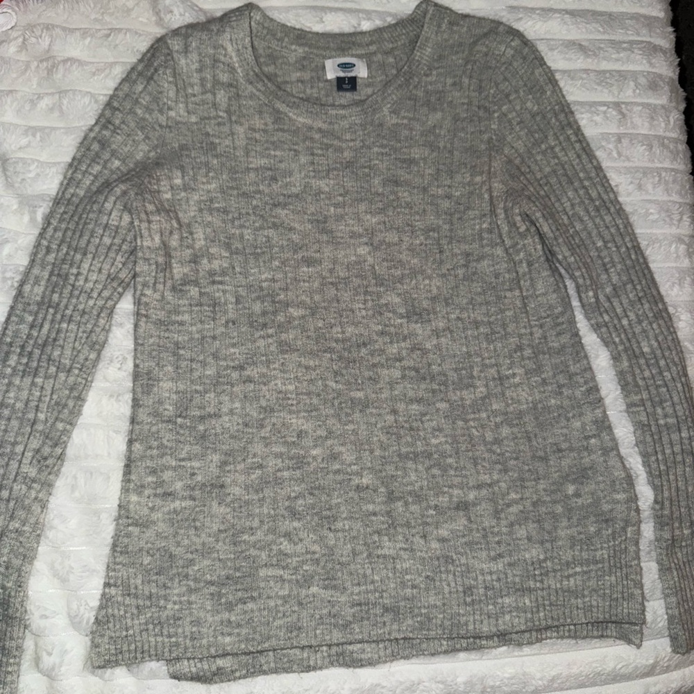 Gray Ribbed Sweater
